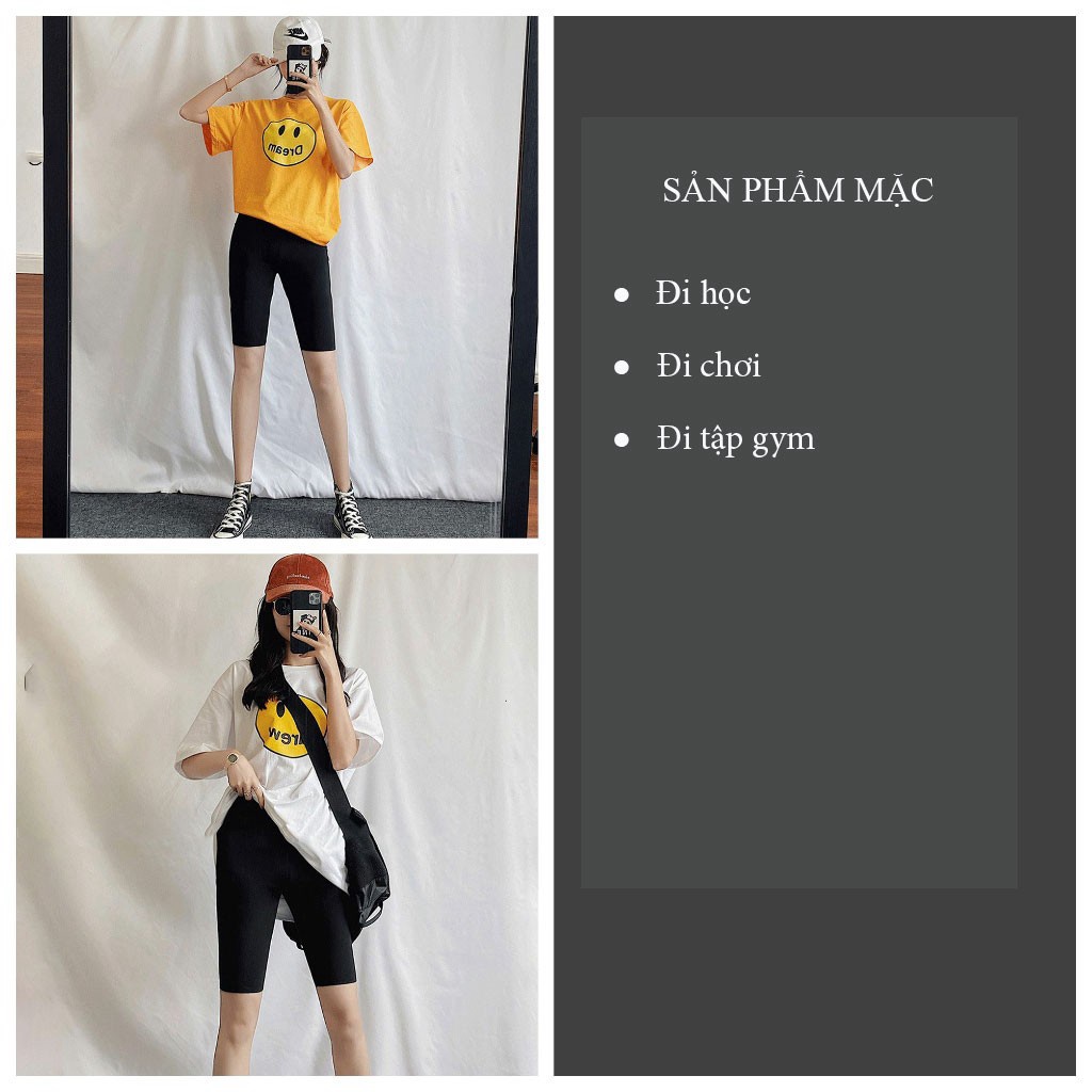 Quần legging lửng nữ nâng mông dai bền vuhuyenstore quần legging đùi tập gym cạp chun co giãn xuất Hàn 3158