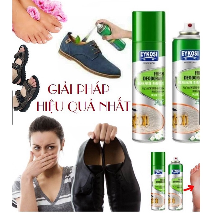 ⚡GIÁ SỐC⚡ Combo Chai Xịt Nano Chống thấm và Chai xịt khử mùi kháng khuẩn Eykosi