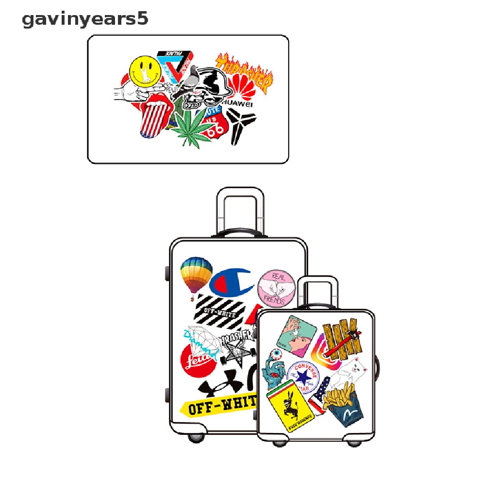 Set 100 Miếng Dán Graffiti Phong Cách Cổ Điển Thời Trang Dùng Trang Trí Vali / Laptop / Ván Trượt / Xe Hơi