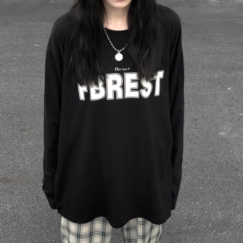 Áo Thun Tay Dài Dáng Rộng In Họa Tiết Thời Trang 2022 Cho Nữ