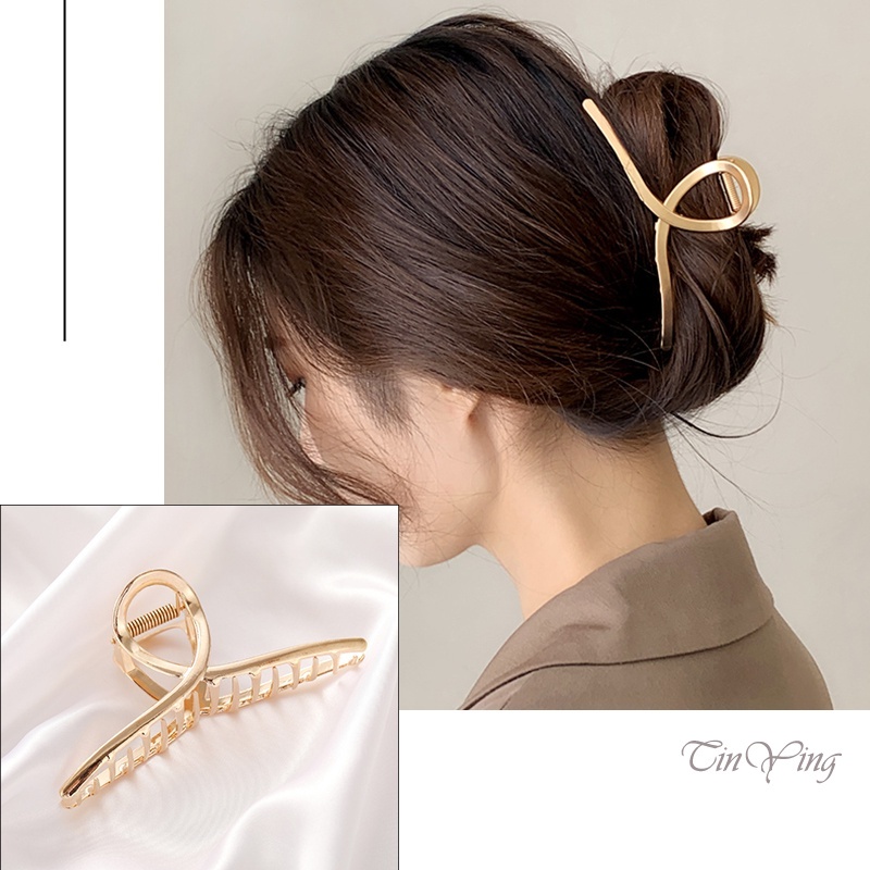 Kẹp tóc GETNOIVAS hình bướm màu vàng cổ điển