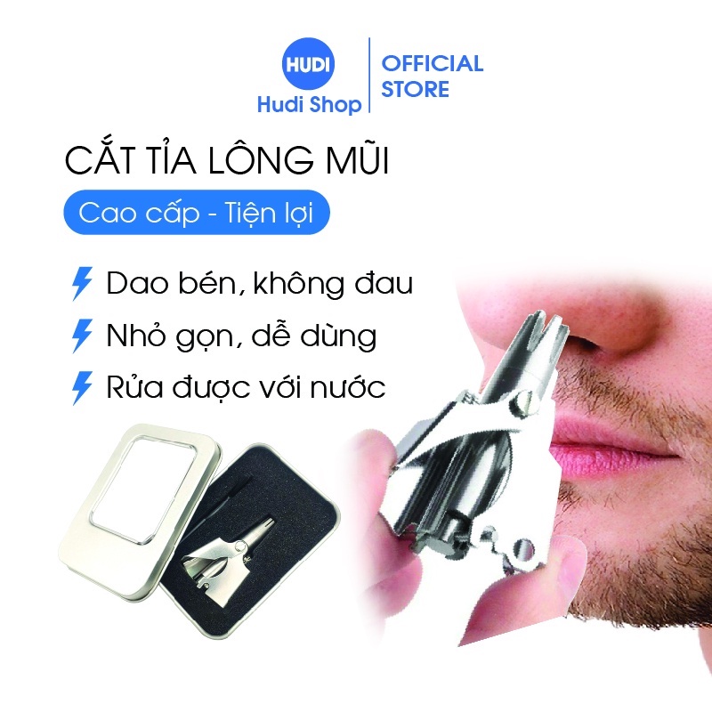 Kéo cắt lông mũi tỉa lông mũi bằng thép không gỉ cao cấp dụng cụ cắt tỉa lông mũi hudishop