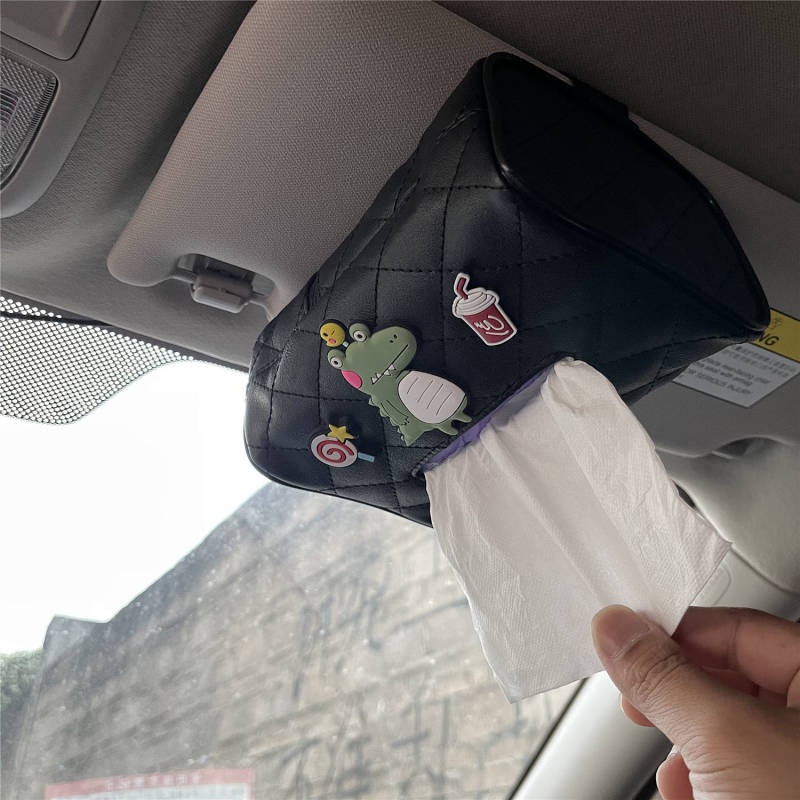 Tissue Box for Car Creative Car Tissue Bag Napkin Carton Hanging Car Sun Visor Armrest Box Tissue Box for Women car accessories a6nE