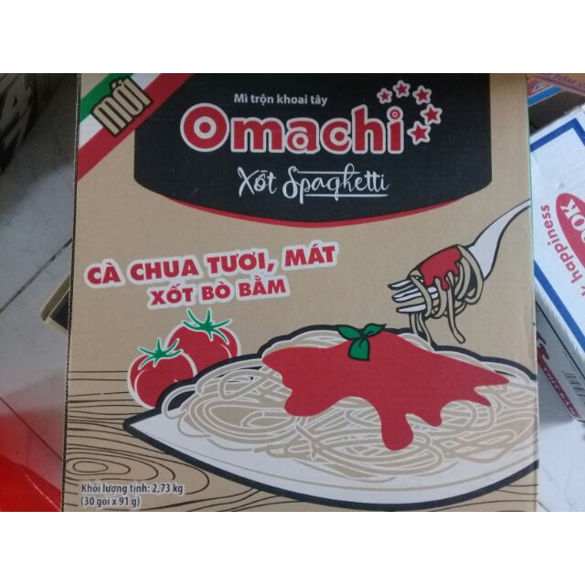 [FREESHIP 99K TOÀN QUỐC] Thùng mì Omachi xốt Spaghetti vị Bò( 30 gói x 91gr)