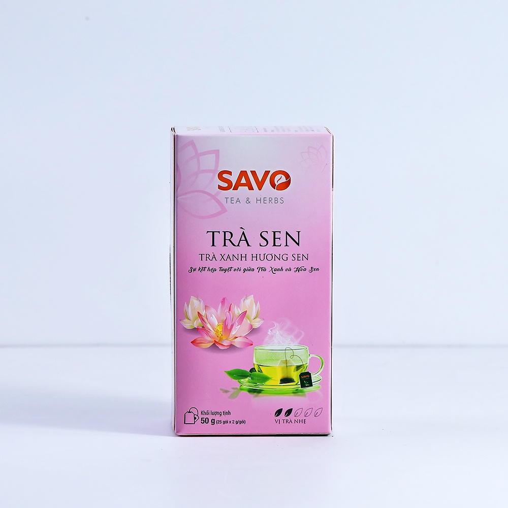 Trà SAVO sen 25 gói x 2g KPHUCSINH - Hàng Chính Hãng