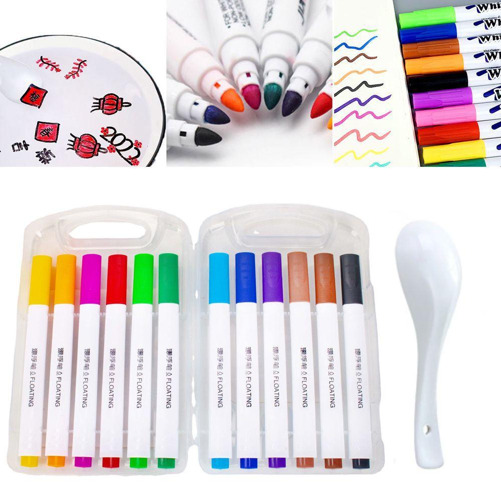 Bộ 4/8/12 Bút Màu Nước Vẽ Tranh Vui Nhộn Cho Bé