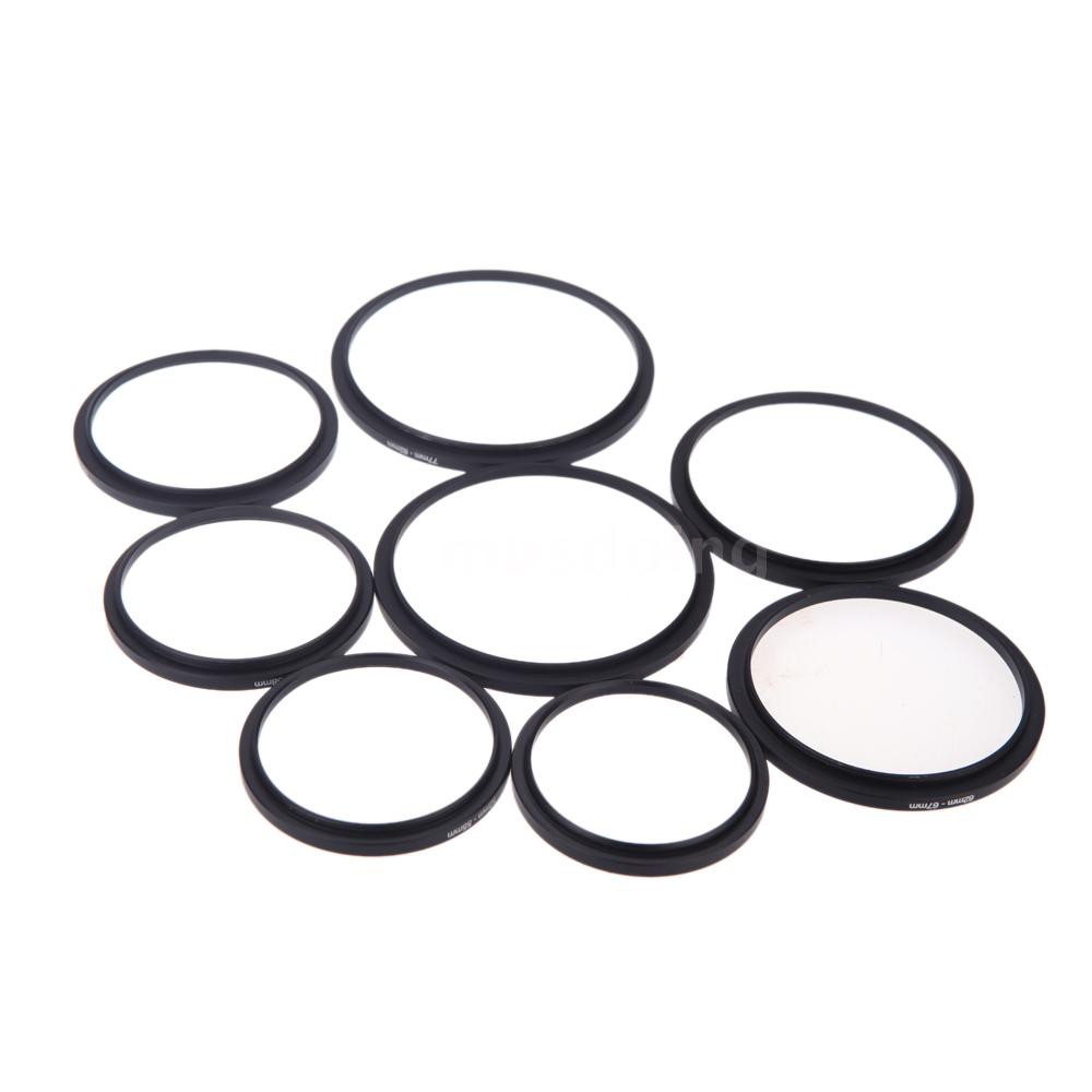 Bộ 8 vòng đệm chuyên nghiệp dành cho bộ lọc máy ảnh 49-52-55-58-62-72-77-82mm 49mm-82mm