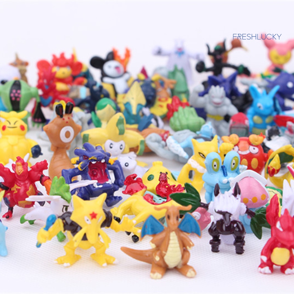 Set 144 mô hình quái vật Pokemon Go bằng nhựa PVC nhiều màu sắc