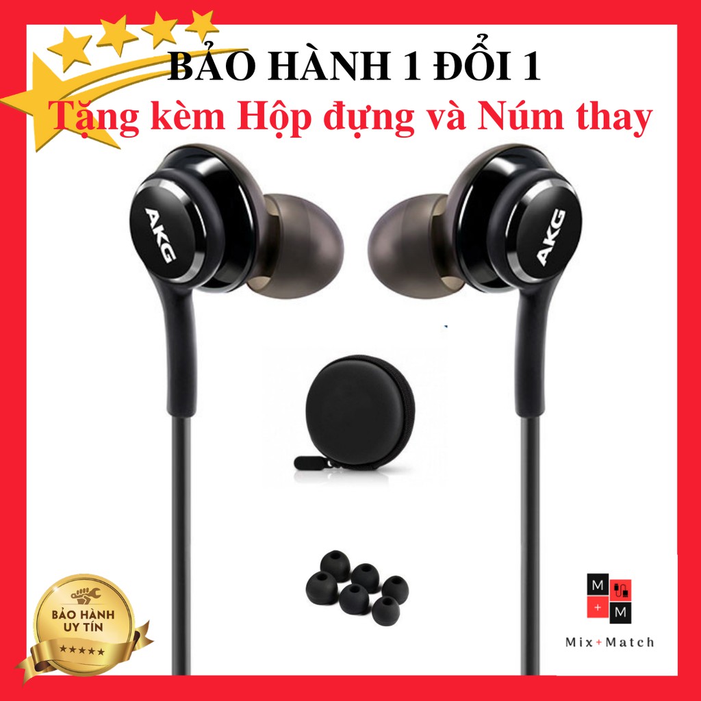 Tai Nghe samsung AKG S8 Kèm Núm Phụ &amp; Hộp đựng tai nghe - Bảo hành 1 đổi 1