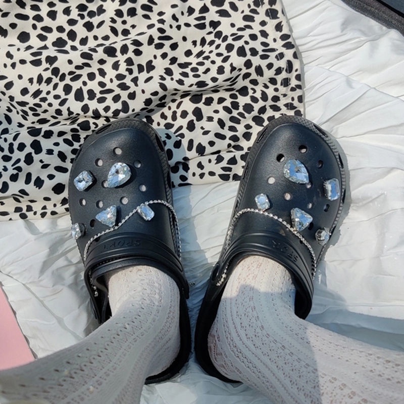 Nhãn Dán Trang Trí Họa Tiết Chữ Thập Dễ Thương Xinh Xắn Jibbitz, Sticker Gắn Trang Trí Giày Dép Crocs Hình Dễ Thương