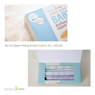 Túi Zipper kháng khuẩn Bamboo bebe
