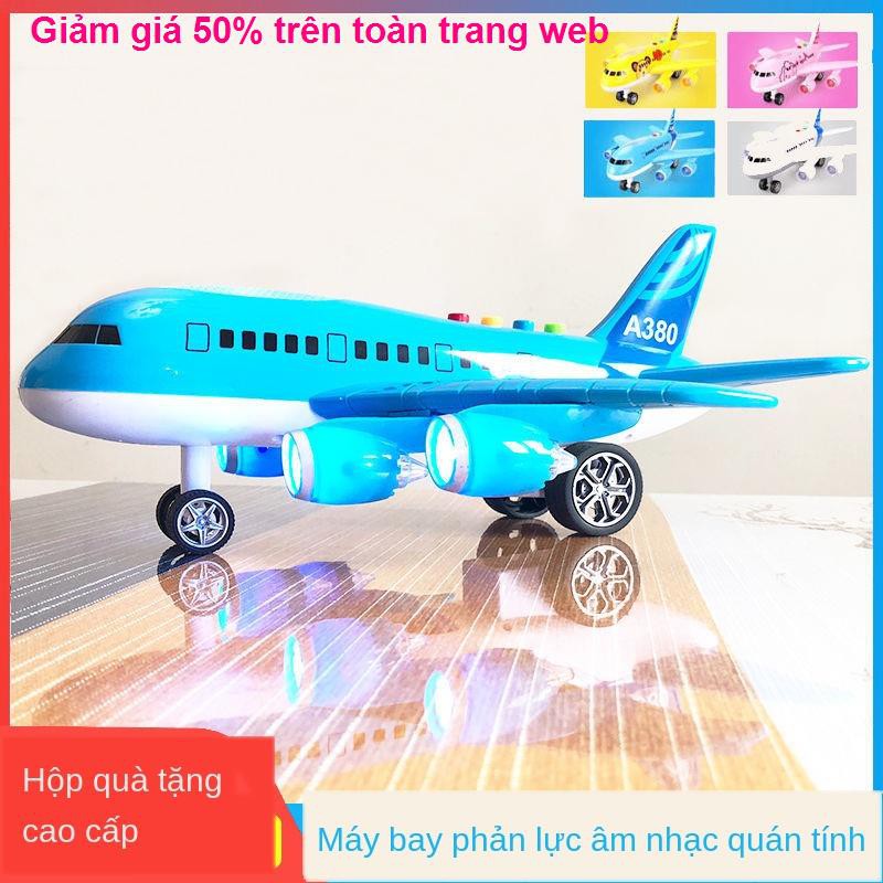 Quán tính lớn máy bay đồ chơi trẻ em nhạc nhẹ chở khách A380 bé trai và gái Quà tặng Giáng sinh ô tô