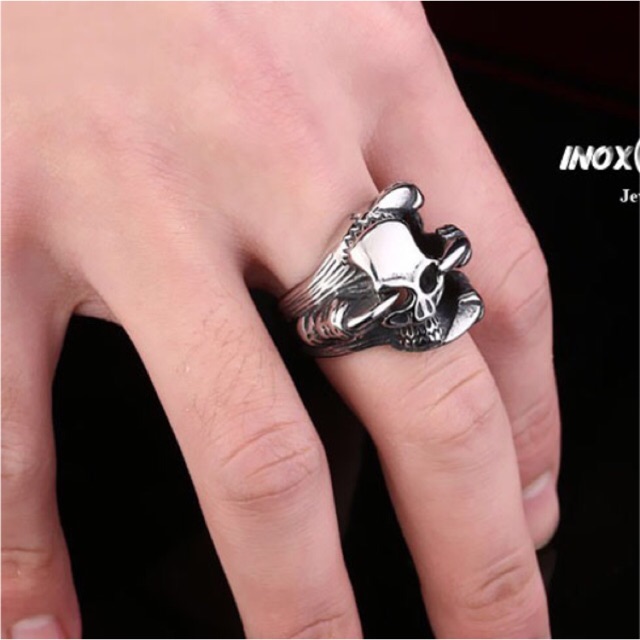 Nhẫn Đầu Lâu Inox Nam