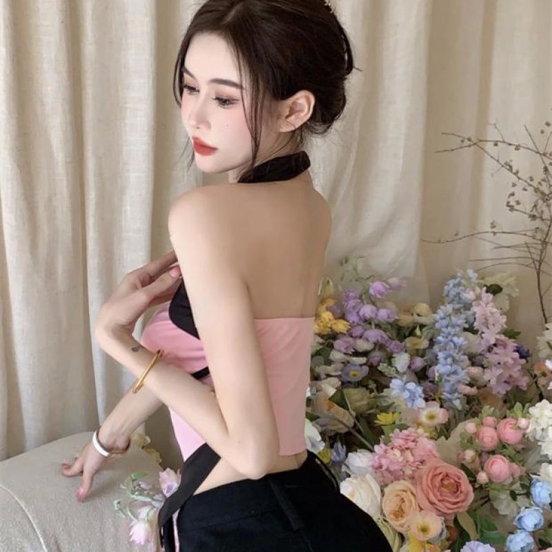 Áo Croptop Thiết Kế Lệch Tà Quyến Rũ Cho Nữ