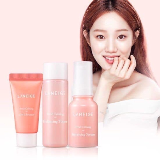 [SẴN,AUTH] Bộ kit 3 sản phẩm CẤP NƯỚC LANEIGE Fresh Calming Trial Kit