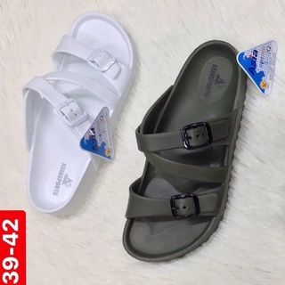 Dép Đúc siêu nhẹ, 2 khóa trắng Asia, Trắng 41-42