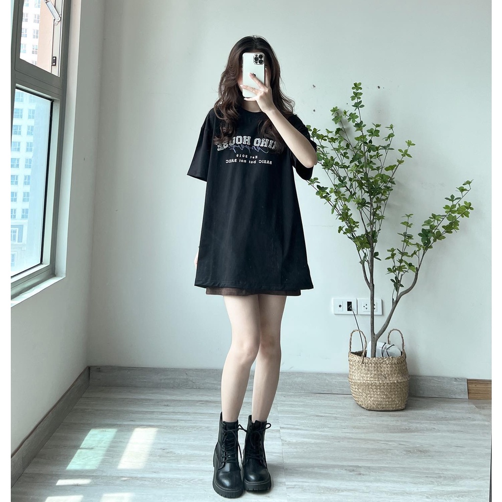 Áo thun cotton form rộng 2019 basic Miho house
