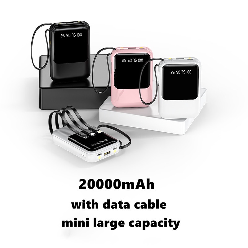 Cục sạc dự phòng 20000mAh SIRITECH tích hợp 3 đầu ra kèm đèn pin led chiếu sáng hiển thị dung lượn pin