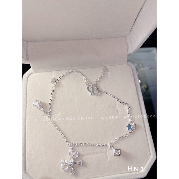 Lắc chân nơ xinh xinh bạc ta s999