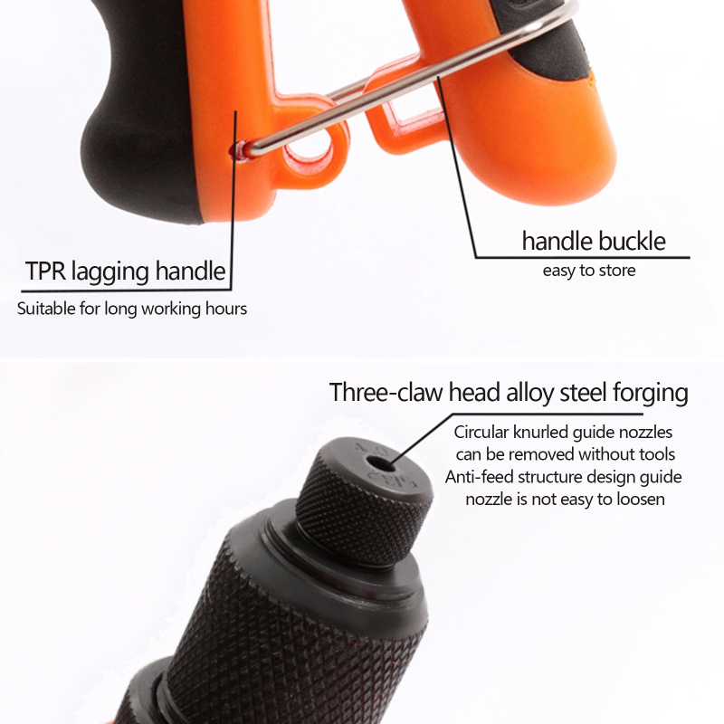 Đinh Tán Mini 4 Đầu Thay Thế 3 / 32 &quot;- 1 / 8&quot; - 5 / 32 &quot;- 3 / 16&quot; Siêu Bền Tiện Dụng