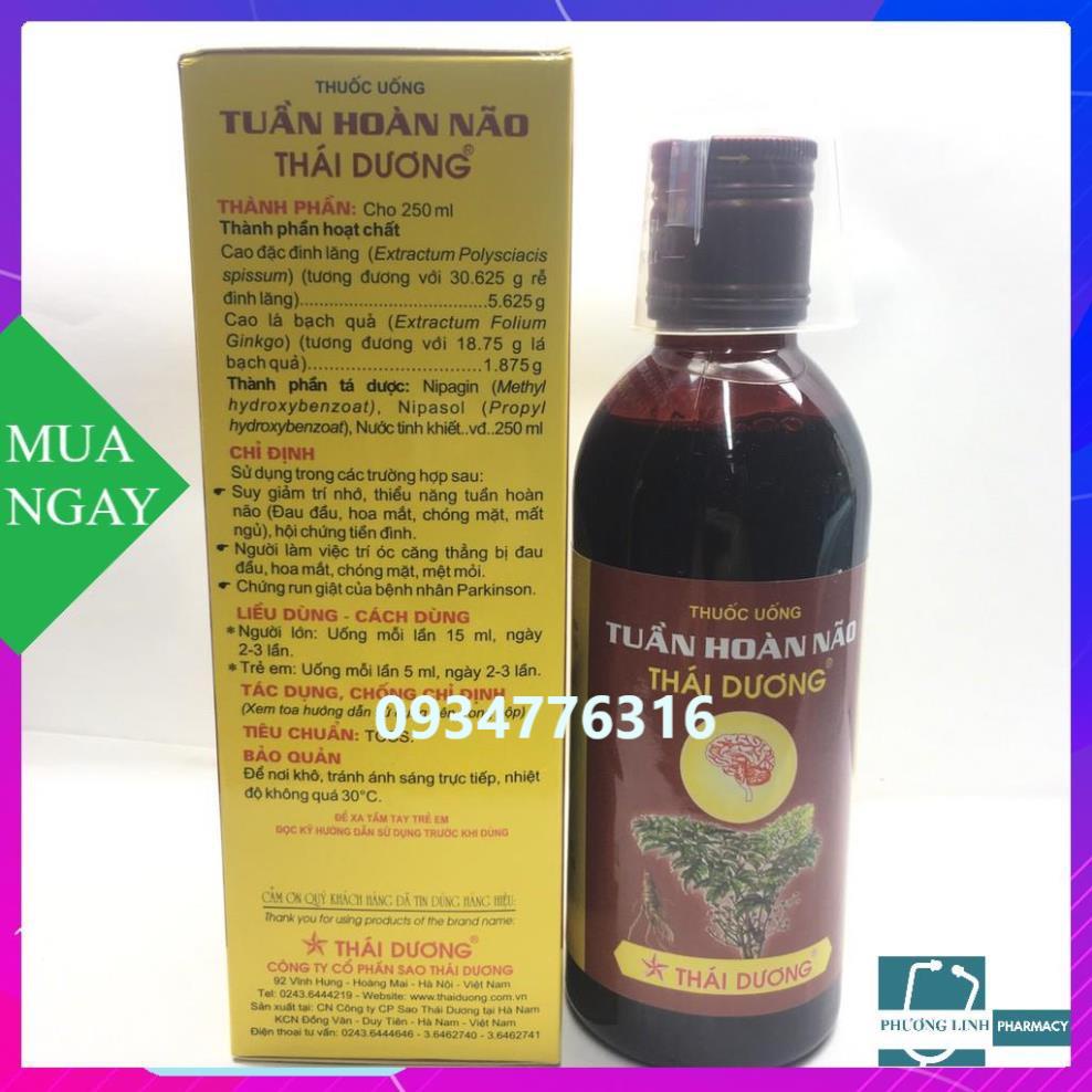 TUẦN HOÀN NÃO THÁI DƯƠNG SIRO lọ 250ml