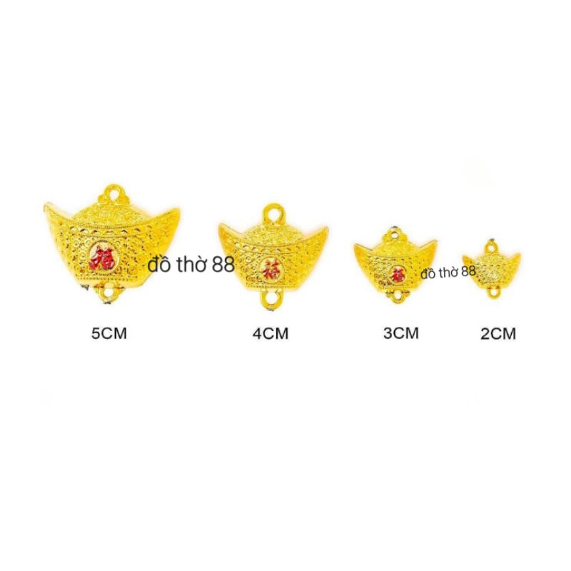 Thỏi vàng xi 5cm làm tháp tỏi tài lộc,trang trí tết