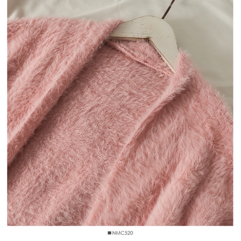 Áo Khoác Len Lông Thỏ Cardigan Khoác Ngoài Siêu Mềm Mịn