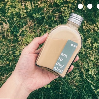CHAI THUỶ TINH VUÔNG DẸT NẮP NHÔM 100ML ĐỰNG CAFE