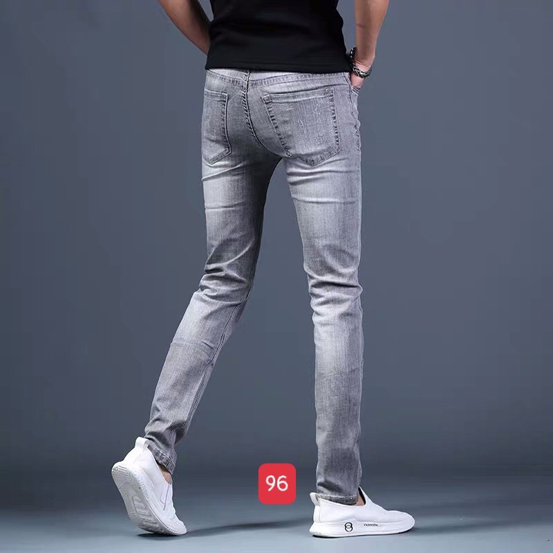 Quần jean nam màu xám rách chất bò cao cấp co dãn 4 chiều cực đẹp, quần rin nam QDJ9696 Nhiều mẫu mới