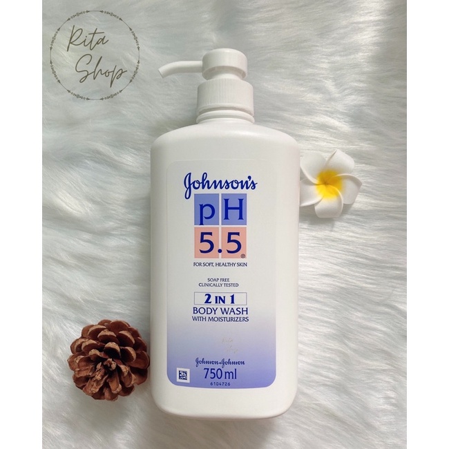 Sữa tắm Johnson’s pH 5.5 2in1 (hạnh nhân) 750ml