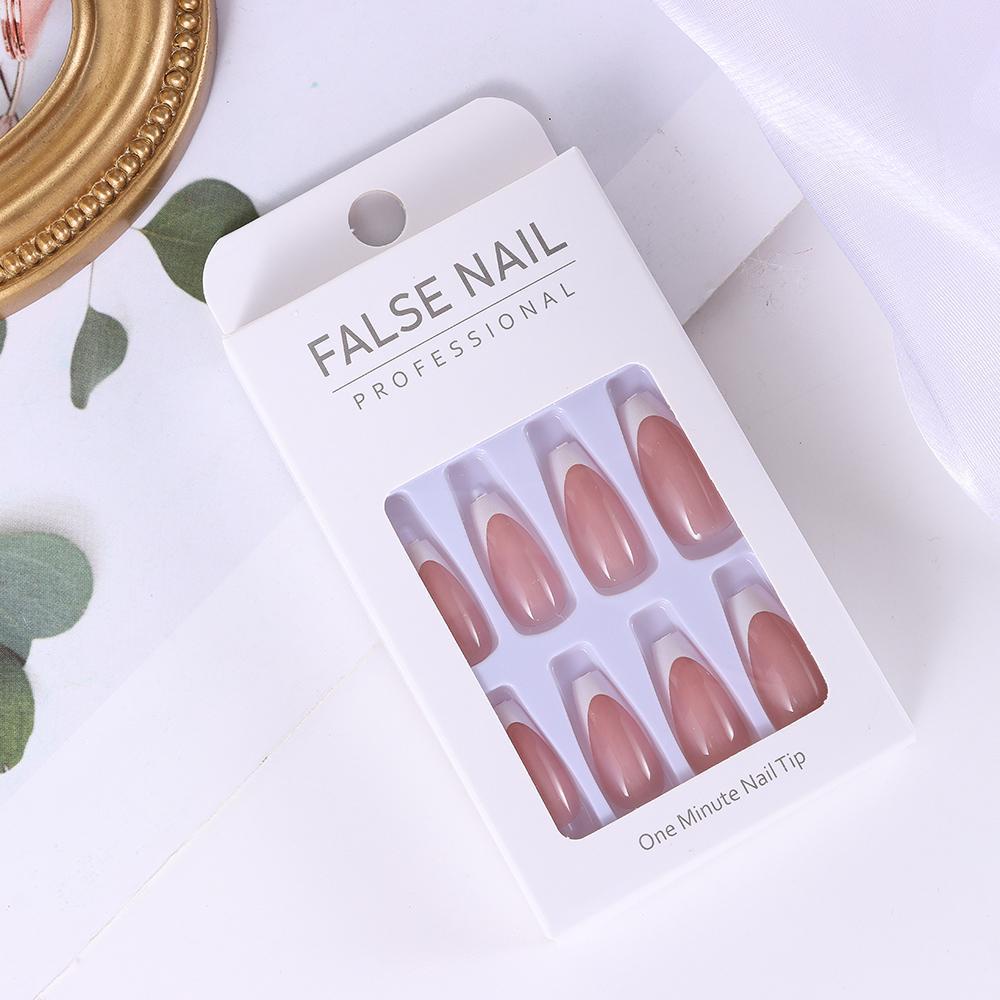 Hộp 24 / 24 Món Chuyên Dụng Chất Lượng Cao|Móng Tay Giả Dạng Nhấn Che Phủ Toàn Diện Họa Tiết Hoa Dành Cho Nữ