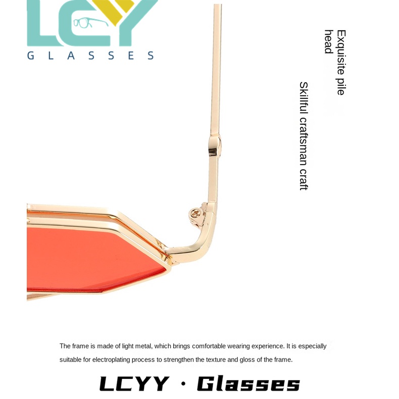 Kính Mát Mắt Mèo Gọng Kim Loại Lật Phong Cách Âu Mỹ Cá Tính Dành Cho Nữ 5293