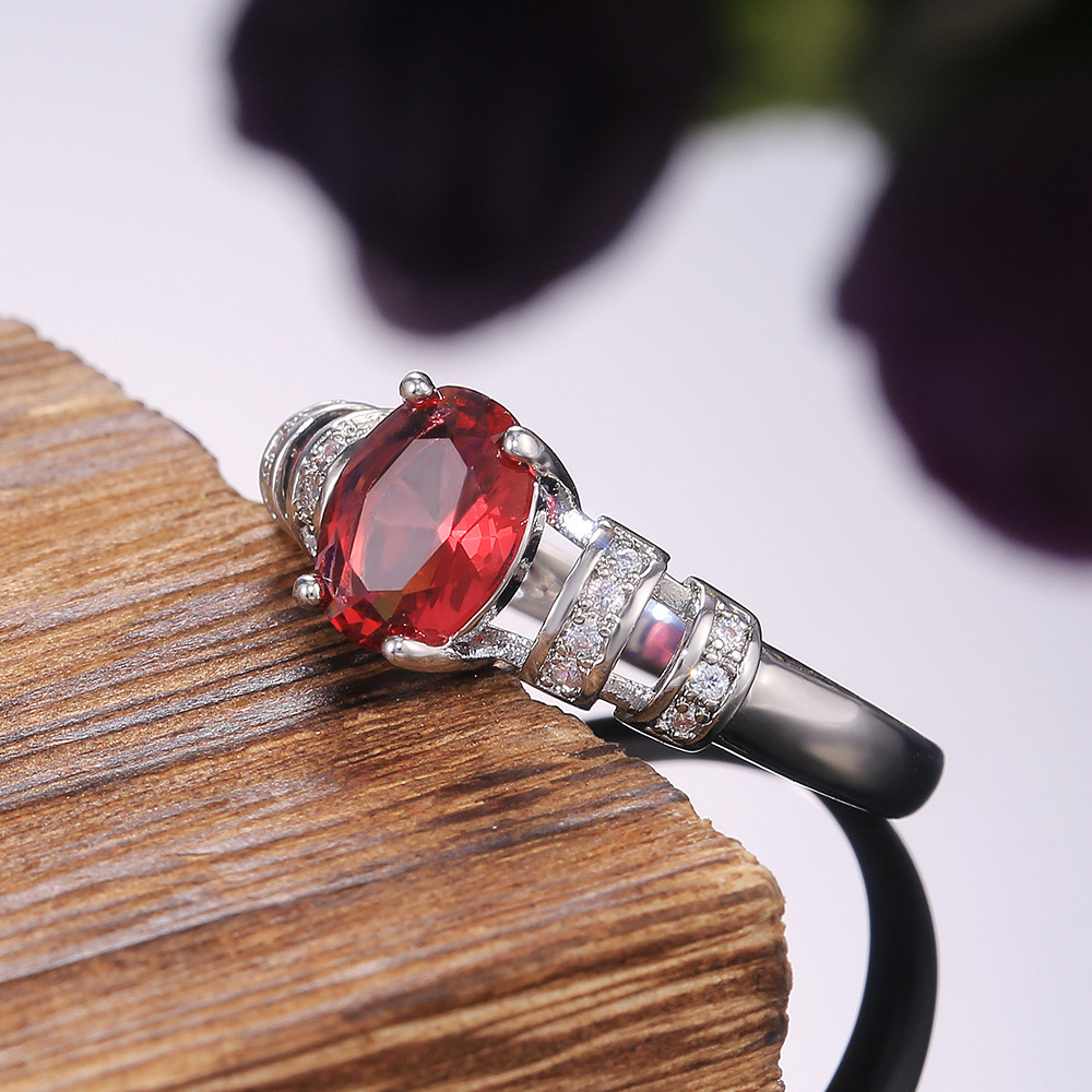 Nhẫn Bạc 925 Đính Đá Ruby Thời Trang Cho Nữ