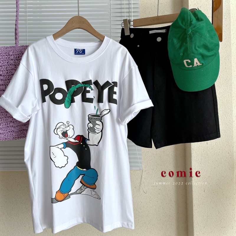 Comic - Áo popeye màu trắng 93%