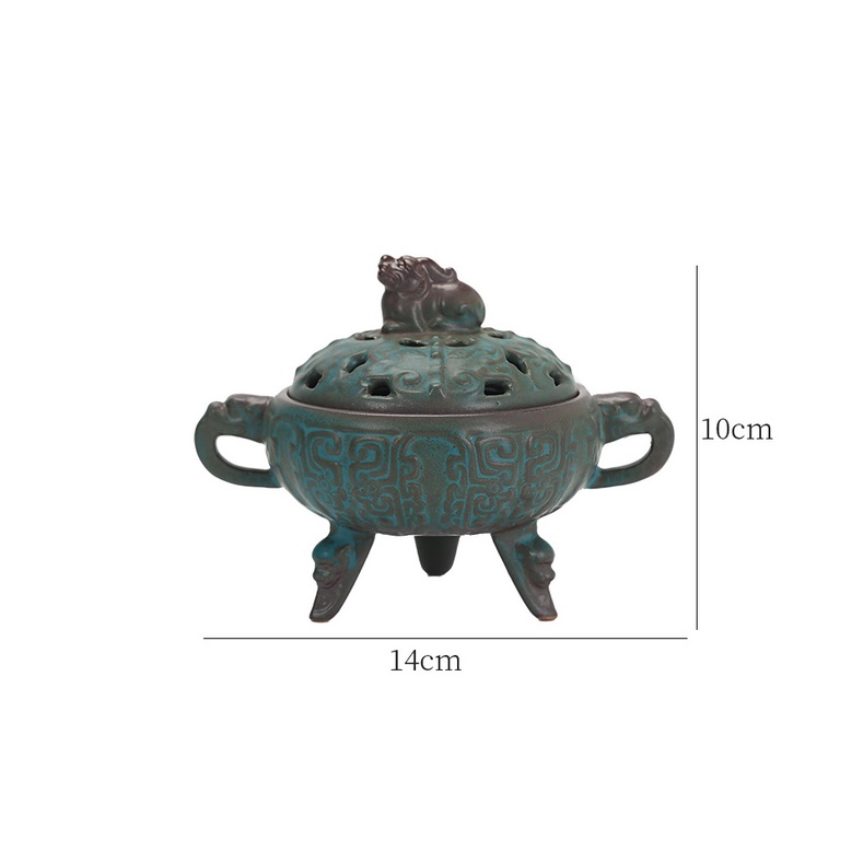 LƯ HƯƠNG XÔNG TRẦM, ĐỐT TRẦM BẰNG GỐM HÌNH KỲ LÂN 3 CHÂN CHIÊU TÀI LỘC
