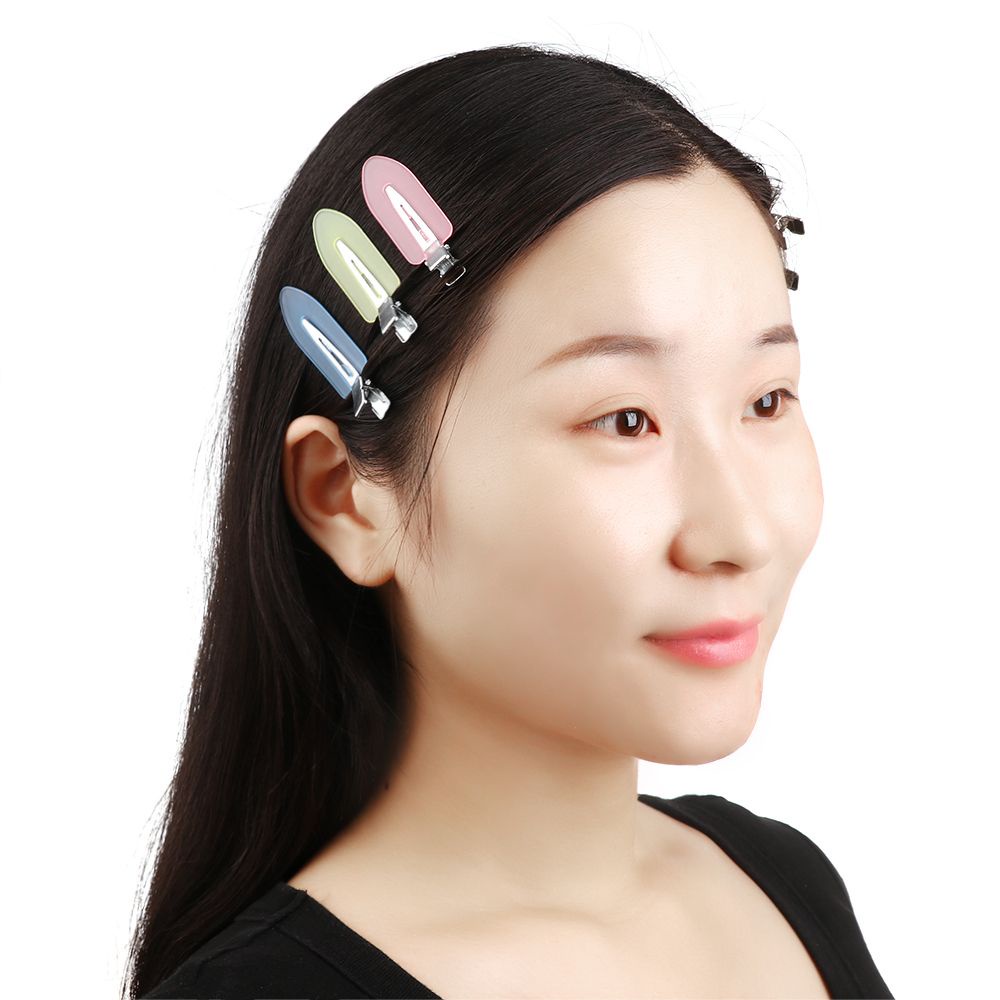 (Hàng Mới Về) Bộ 4 Kẹp Tóc Cố Định Không Để Lại Dấu Vết Màu Kẹo Trong Suốt Thời Trang