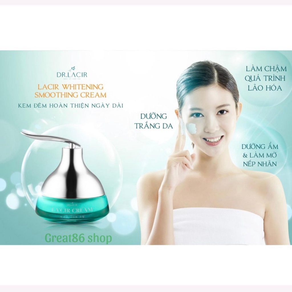 Kem dưỡng trắng da great86 kem dưỡng ẩm Dr lacir kem dưỡng Lacir Cream ban đêm làm chậm quá trình lão hóa mờ nếp nhăn