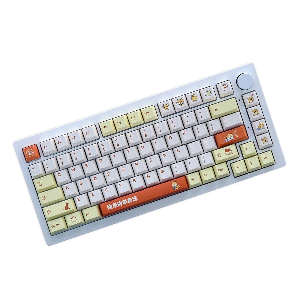 Keycap Shiba Inu Cho Bàn Phím Cơ Cherry Profile Chất Liệu Thick PBT In Dyesub 160 Phím | Gearbros