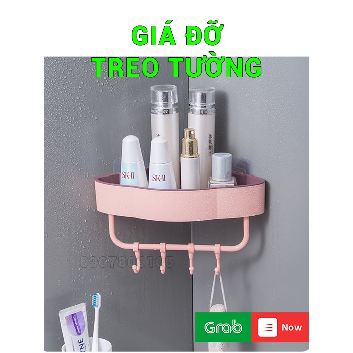 Giá nhựa treo tường góc nhà tắm hình tam giác – Kệ góc nhà tắm đa chức năng