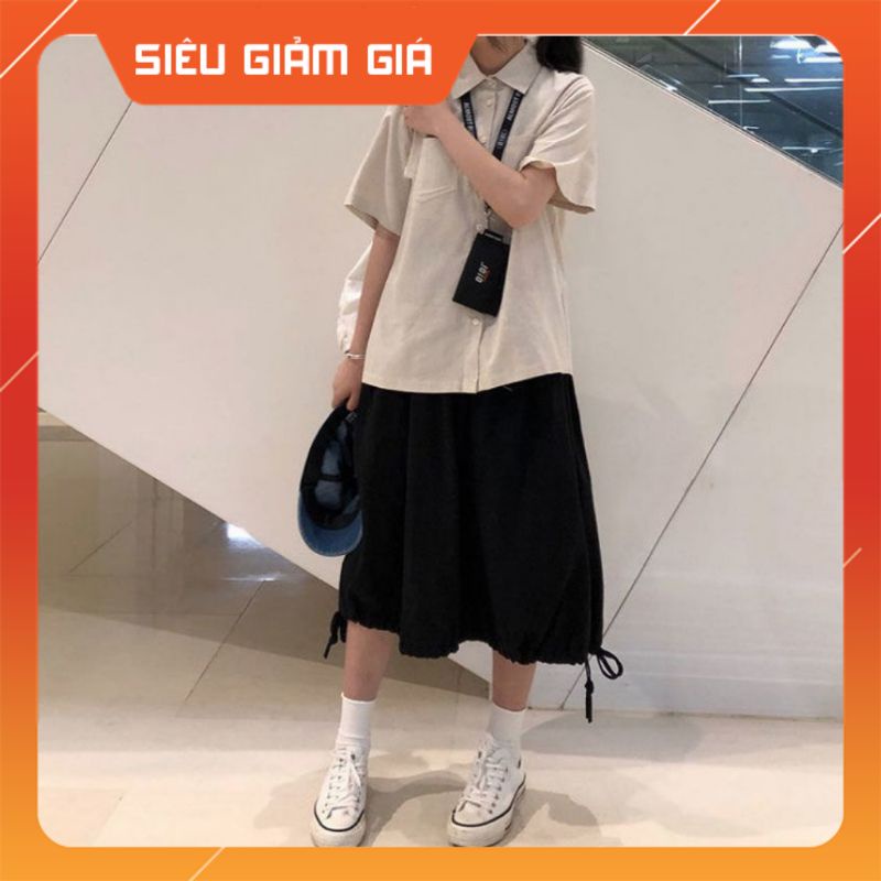 Chân váy dài xoè hàn quốc  qua gối,chân váy chữ a bánh bèo dáng dài,chất voan mềm vintage có dây thút cạp chun | BigBuy360 - bigbuy360.vn