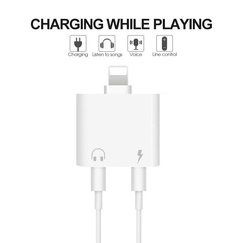 Dây cáp chia cổng sạc và tai nghe 4 trong 1 cho iPhone 7 8 X XS XR