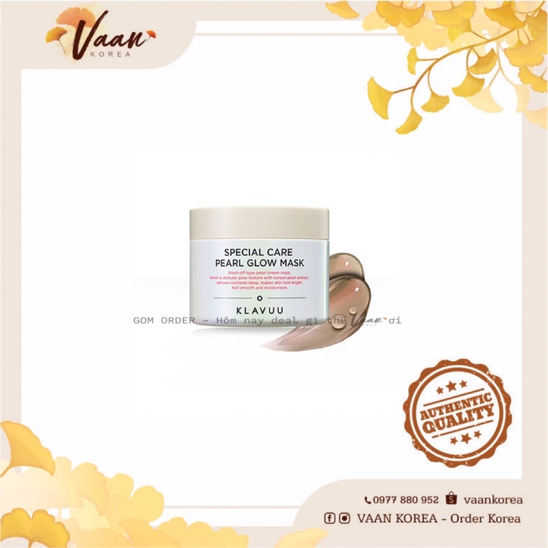 Mặt nạ bùn khoáng Klavuu Special Care Pearl Glow Mask