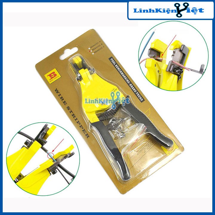 Kìm Tuốt Dây Điện Bosi BS443122 Cao Cấp (1.0-1.6-2.0-2.6-3.2) đang năng cao cấp
