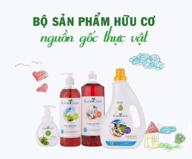  Nước giặt hữu cơ Layer Clean chai 300ml