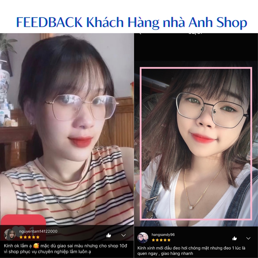 Gọng kính vuông nam nữ kiểu dáng thanh mảnh kim loại 5256