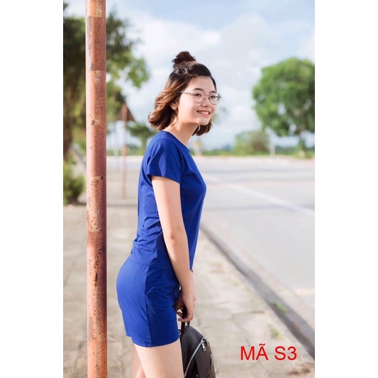 Quần áo nữ Monmonkid đồ bộ mùa hè mặc nhà tập thể thao chất liệu cotton dày dặn mềm mát từ 36 - 66 kg