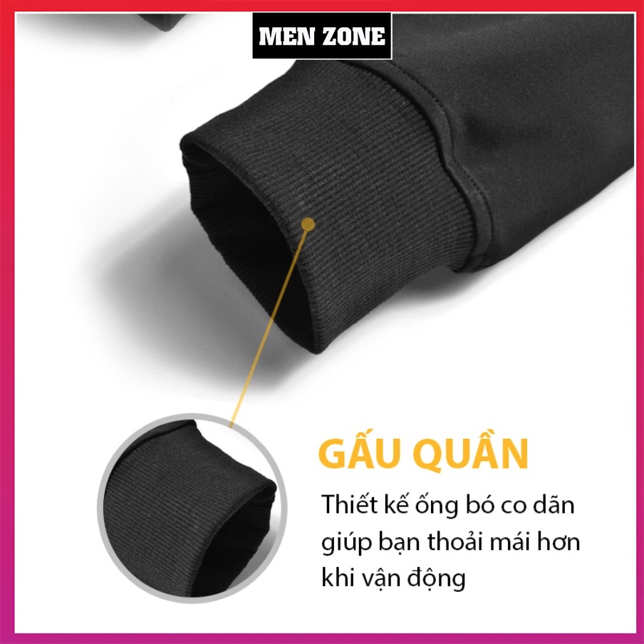 Quần Thể Thao Nam Menzone Dáng Quần Jogger Nam Nỉ Bó Ống Hàn Quốc Chất Vải Co Dãn Mềm Mịn