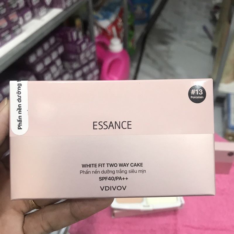 Phấn nền dưỡng trắng siêu mịn Essance White Fit Two Way Cake SPF40/PA++ 7g
