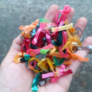 500 gam thun cột tóc nhũ màu tối (bản to 0.4×3cm)