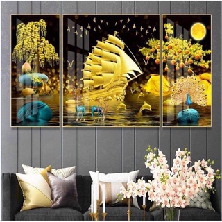 Tranh tráng gương thuận buồm xuôi gió bộ 3 hiện đại